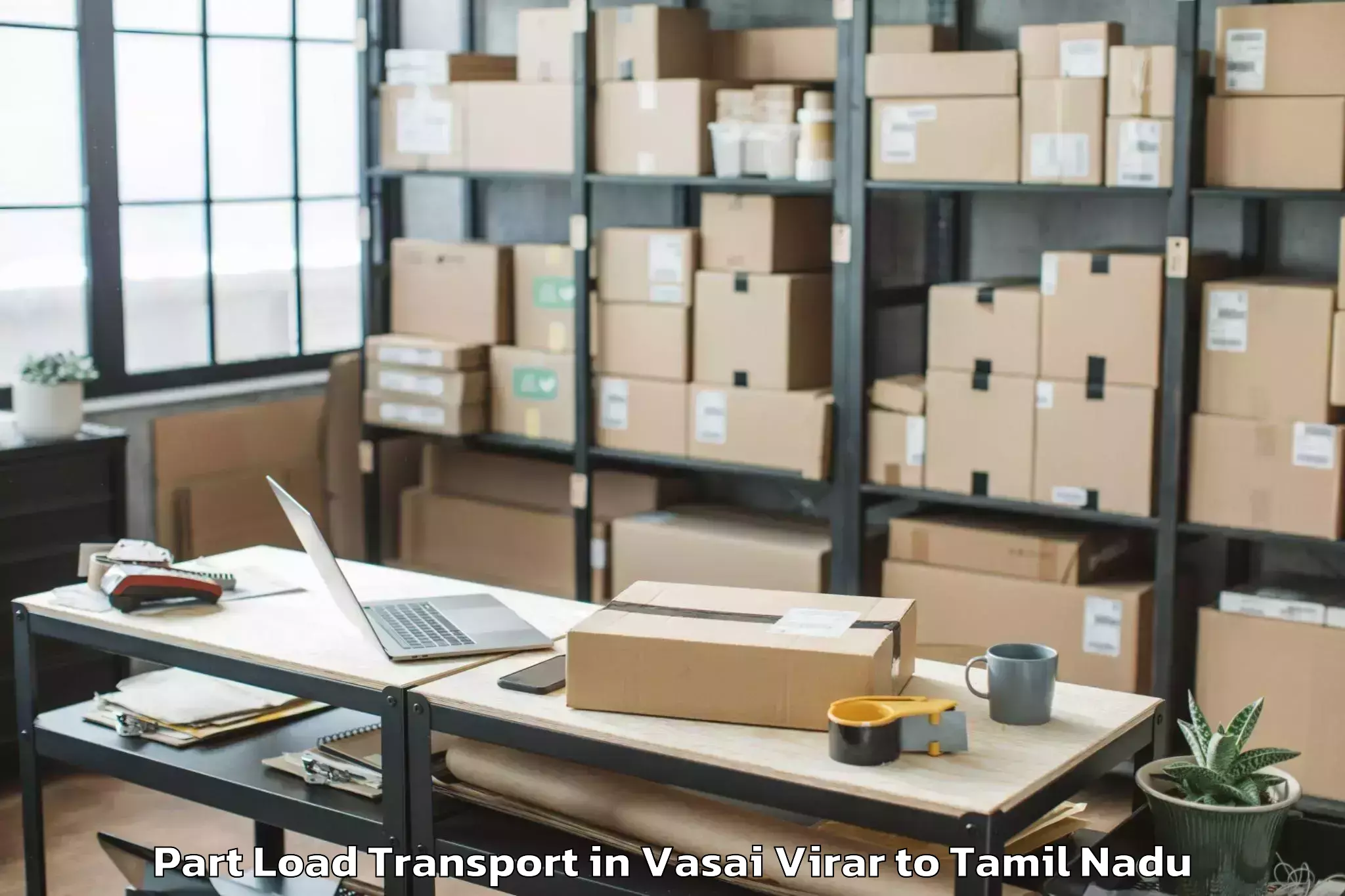 Top Vasai Virar to Uttiramerur Part Load Transport Available